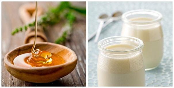 Hỗn hợp mật ong và sữa chua không đường có tác dụng làm trắng da, cải thiện vết thâm do mụn.